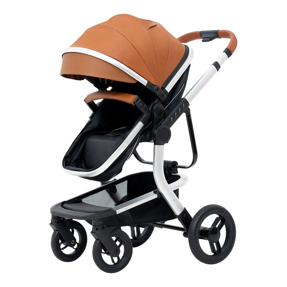Travel System 5-IN-1 Baby Stroller Portable Pram High Landscape Baby Carriage Combo Car Seat